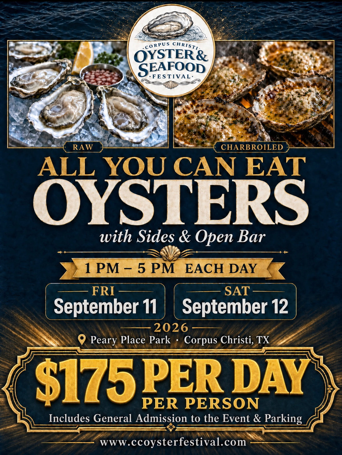 Corpus Christi Oyster & Seafood Festival Day Tickets